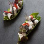 Alici marinate, ricotta e germogli di shiso | Marinated anchovies, ricotta cheese and shiso sprouts